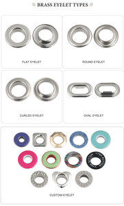 Customized Shape Cute Design Multi Size <strong>Eyelet</strong> Engraved Logo Colourful Plating Washable Grommets <strong>Eyelet</strong> for Boots,Hats,Bags,Tags - Product Image 5