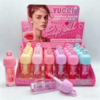 Vente en gros de gloss à lèvres YUCCI Magic Hat, gloss à lèvres scintillant en vrac, fournisseur de gloss à lèvres, boîte de présentation, fabricant de maquillage, export LC547 24PCS