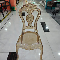 Chaise de Trône de Luxe Populaire pour Mariage, Marié et Mariée, Chaises Chiavari en Acrylique Doré, Chaises en Plastique pour Événements