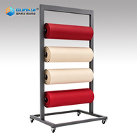 For Modern Metal Powder Coated Rotating Swivel Carpet Rack with Easy Assembly for Rug Showroom Display