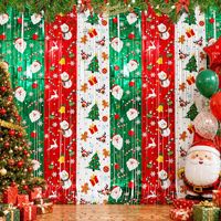 Décorations de fête en papier sur le thème de Noël, forme ronde, motifs de dessins animés, style festif, impression sérigraphique, utilisation en intérieur
