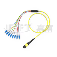 Kabel Breakout MPO MTP ke LC 8 12 24 Fiber G657 OM3 OM4 Fanout Harness Male Female Standar atau Low Loss