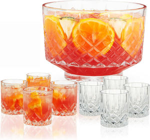 Bol <span class=keywords><strong>à</strong></span> <span class=keywords><strong>punch</strong></span> <span class=keywords><strong>jetable</strong></span> en cristal unique avec motif diamant, style minimaliste, écologique pour les fêtes - Product Image 6