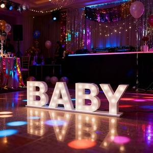 3d Big Light Metal Letter Sign Wedding Party Birthday Decoration 3ft 4ft Light Up Large Led Marquee Number and Letter for Event - Product Image 1