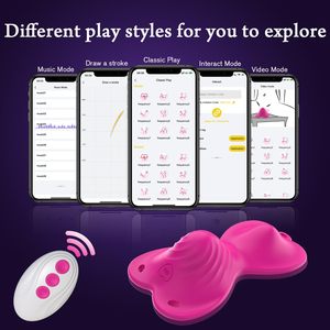 Vibratore a Farfalla con Controllo Remoto App, Stimolatore Clitorideo, Vibratore Portatile da Seduti, Giocattolo Sessuale <span class=keywords><strong>per</strong></span> Donne - Product Image 3