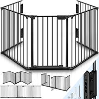 Barrière pliante en métal pour cheminée, protection en acier thermolaqué résistant à la chaleur, clôture de sécurité modulaire pour la protection de la maison