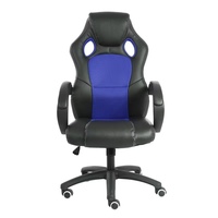 Chaise pivotante de course esports en cuir PU extensible et pliable de style moderne, cadre en acier inoxydable pour la salle d'ordinateurs