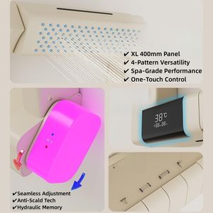 رف دش فاخر لهطول الأمطار والحرارة ، طقم دش حمام الماء المنزلي ، طقم دش الحمام ، - Product Image 2