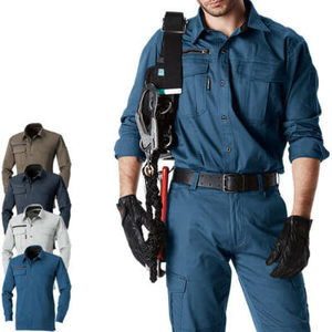 Uniforme de travail Design chemise de travail bleue <span class=keywords><strong>Blouse</strong></span> pour mécaniciens - Product Image 1