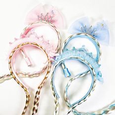 Elsa Anna nastro cubico intrecciato parrucca fascia per capelli accessori per capelli - Product Image 1