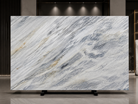 Dalles de marbre Calacatta Bluette pour panneaux à motifs, îlots de cuisine, dessus de table à manger, murs de douche, dessus de meuble-lavabo de salle de bain