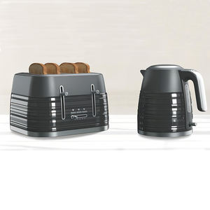 Compact <strong>and</strong> Portable Anti-slip Rubber Feet 1.7L Electric Tea <strong>Kettles</strong> <strong>and</strong> <strong>4</strong> <strong>Slices</strong> <strong>Toaster</strong> Stainless Steel <strong>Toaster</strong> <strong>and</strong> <strong>Kettle</strong> <strong>Set</strong> - Product Image 1