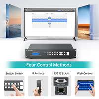 MT-VIKI 8x8 HDMI Matrix Extender 4K60Hz, 8 Input 16 Output dengan CAT6/7/8, Daya POC, GUI Web, Kontrol RS232, dengan 8 Penerima POC