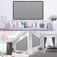 Écran de projection ALR portable 3D 4K HD gris simple anti-lumière 100 pouces en tissu 120 pouces pour la maison, l'extérieur et le bureau