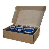 Boîte en carton de 8 pièces, jeu de forets diamantés haute performance 6-65 mm, finition bleue M14, modèle 037, granit, marbre, carrelage, verre, pierre