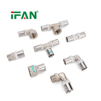 IFAN Factory vend des raccords de pression haute température multicouches en laiton pour tuyaux PEX de 16-32 mm