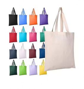 Venta al por mayor, bolsas de compras personalizadas, bolsa de lona de algodón, promoción en blanco, bolsas de compras personalizables reutilizables con logotipo impreso - Product Image 1