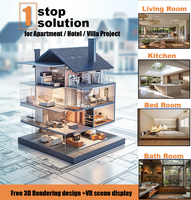 Meubles de cuisine modulaires modernes avec comptoir en verre et robinet, rangement mural pour maison, appartement, villa, salle à manger