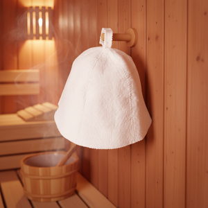 Cappello da sauna moderno in feltro di lana bianca 100% naturale Vapasauna per uomo <span class=keywords><strong>e</strong></span> donna, berretto spesso in feltro per saune a vapore in appartamenti <span class=keywords><strong>e</strong></span> ville - Product Image 1