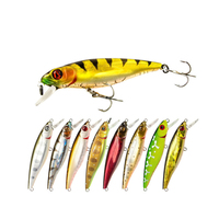 Leurre flottant pour la pêche hivernale au bar rayé multicolore, 85 mm, 9 g, avec hameçon