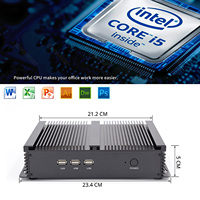 VENOEN Mini PC industriel sans ventilateur Intel Core I5 8250U I7 8550U Barebone Ordinateur embarqué 4xRS232 Realtek 1000M LAN HD Graphics