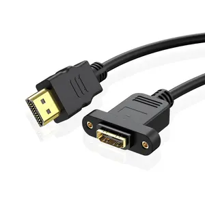 Terbaik 4K Ultra HD konektor lapisan emas 4K kabel hdmi kecepatan tinggi ekstensi TV 3D kabel pria ke Wanita