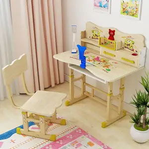 Study Table Children's Desk Simple Home Student Writing Table And Chair Set Children's Bookcase Lift Desk And Chair Combination