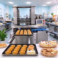 Machine automatique d'organisation de pâtisseries, biscuits et gâteaux sur plaques de cuisson et plateaux