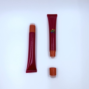 Tùy chỉnh rỗng d19mm PE mềm bóp ống mỹ phẩm container cho kem mắt son bóng với zero-độ Silicone <span class=keywords><strong>Applicator</strong></span> - Product Image 1