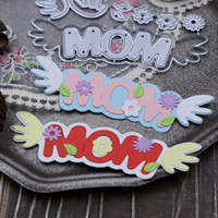 Mamma metallo taglio Die scrapbooking in rilievo Album decorazione della carta d'invito frase inglese lettera Scrapbook Craft Cutting Die
