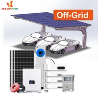Système de carport solaire hors réseau avec stations de recharge pour véhicules électriques, adapté à l'installation sur les fermes