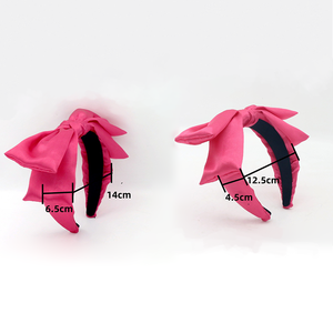 Bandeau de cheveux pour femme, accessoire de mode, nœud rose bonbon, design tendance, fait main, vente en gros - Product Image 3