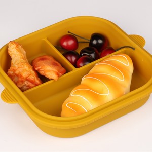 Silicone Compartmentalized Plate Rectangle Divided For Home Use With Portion Control And Flavor Separation - Product Image 2