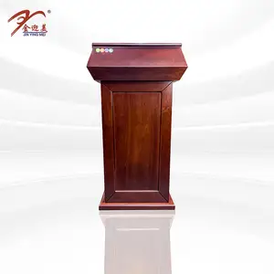 Pulpit Gereja Kayu Gaya Tiongkok Desain Modern Podium Lectern Pulpit Berdiri untuk Gereja