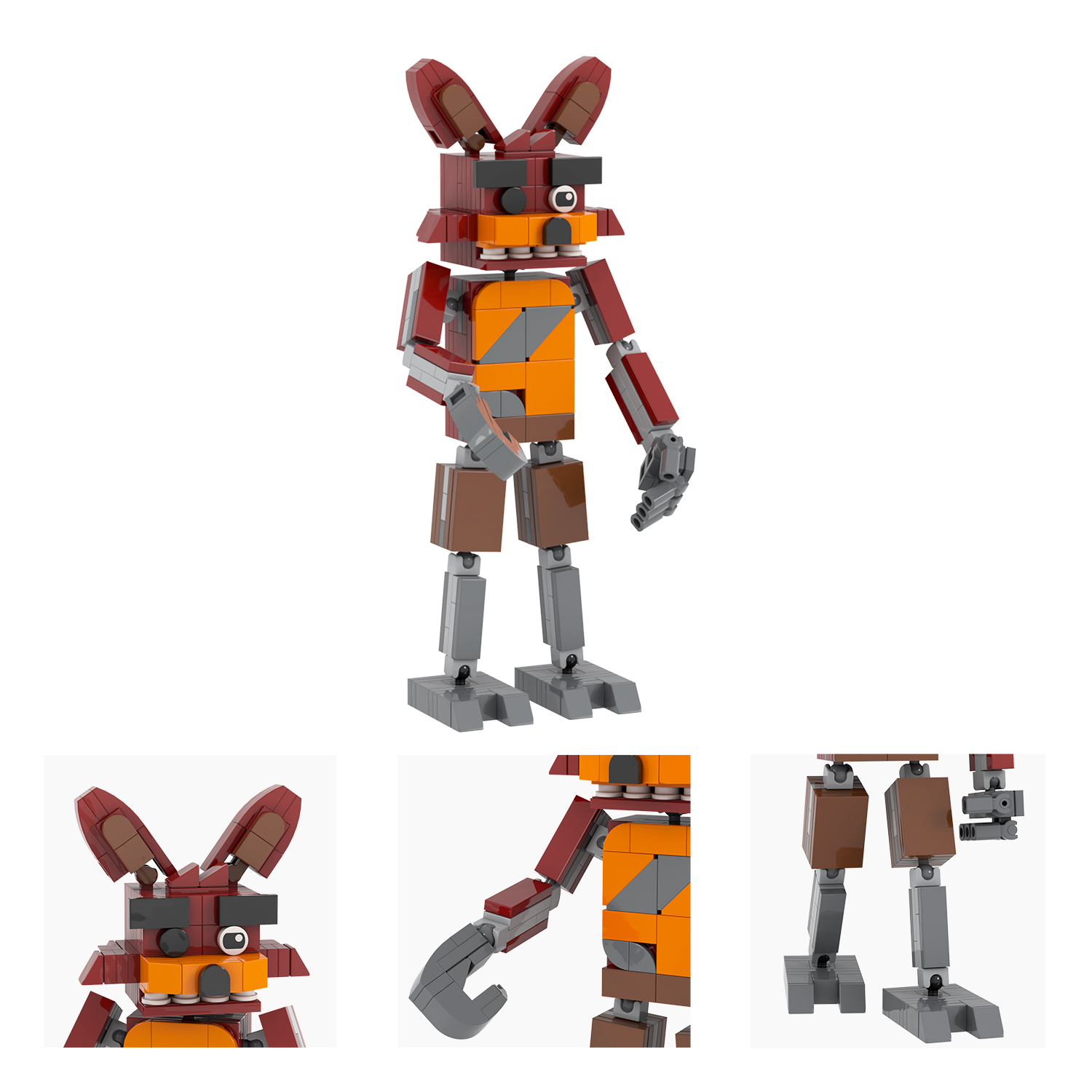 MOC1445-1450 フレディ・ファズベア ボニー チカ フォクシー ゴールデンフレディ スプリングトラップ ホラーゲーム FNAF キャラクター 組み立てブロック 子供向けギフト おもちゃ
