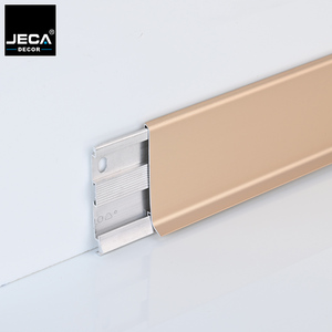 Plinthe en aluminium 6063-T5 JECA, directement de l'usine |   Profil mural commercial |   Plinthe encastrée avec couvercle amovible - Product Image 1