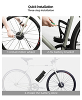 Kit de conversion de vélo électrique 36V 250W avec batterie amovible, transformation de vélo en vélo électrique DIY