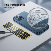 Membrane de ventilation FSM-725W IP68 EPTFE, adhésive, étanche et respirante, pour l'égalisation de pression des capteurs ECU d'éclairage automobile