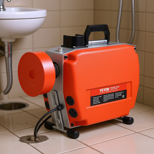 Machine de débouchage de canalisations Vevor 120 pieds x 7/8 pouces 420W, serpentin manuel pour égouts, cuisine, salle de bain et plomberie - Product Image 2