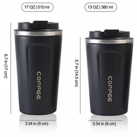 Vente en gros de tasses à café intelligentes personnalisées de 510 ml avec affichage de la température, couvercle anti-fuite, gobelet pour la rentrée scolaire
