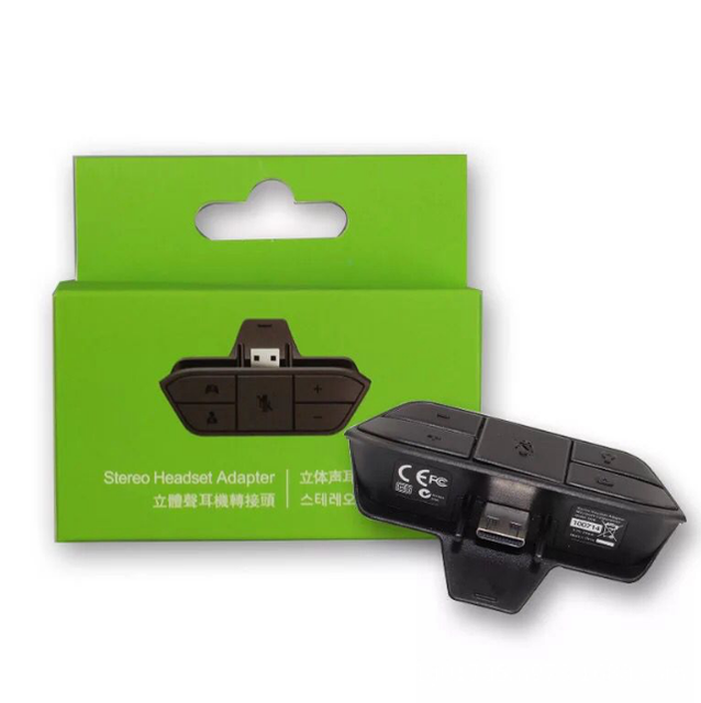 Stereo Headset Audio Adapter With Volume Adjustment for Xbox One With 3.5mm Jack Controllers Headset Adapter Sound Enhancer