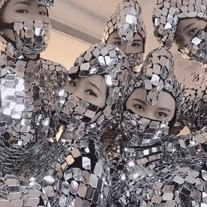 Luxueux miroir brillant miroir Costumes pour femmes <span class=keywords><strong>combinaison</strong></span> Sexy pour spectacle de scène Flash danse porter pour la fête Halloween - Product Image 3