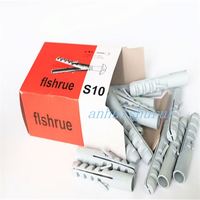 Cheville murale en plastique avec clou, revêtement TiCN, 6MM 8MM 10MM 12MM, gris et blanc, lot de 100 pièces