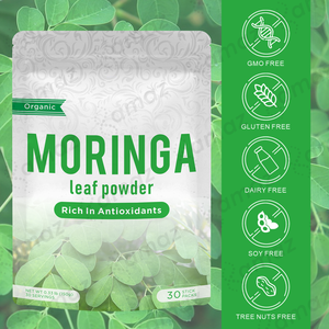 Poudre d'extrait de Moringa oleifera séchée Amaz, haute qualité, vente en gros, meilleur prix, naturel, biologique, prix en vrac, poudre de feuilles de Moringa - Product Image 1