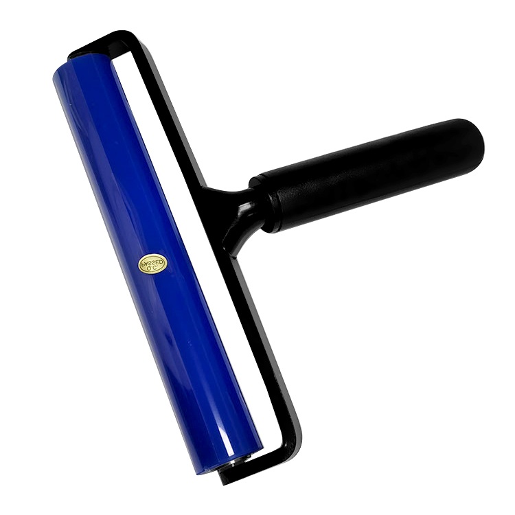 Черная пластиковая ручка, 8 дюймов, многоразовый силиконовый липкий ролик для уборки пола в чистой комнате