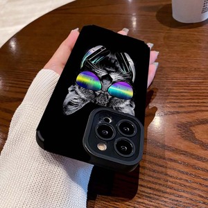 Lunettes colorées Cool Cat Impression Souple En Cuir TPU Housse de Téléphone Portable Pour Samsung Galaxy A21S A12 A32 <span class=keywords><strong>A22</strong></span> A72 A73 A23 A54 - Product Image 5