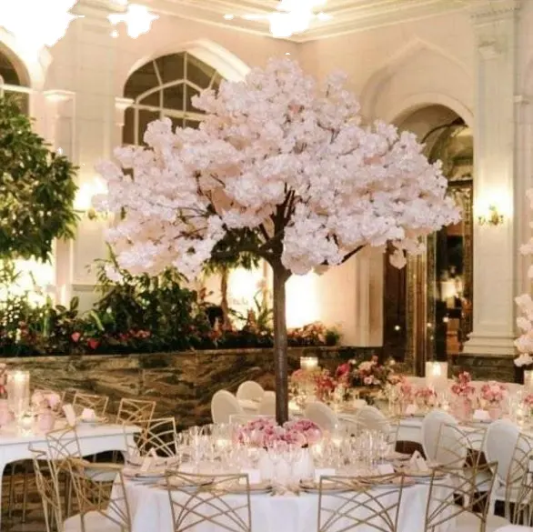 Wedding table centerpieces backdrop decoration customized pink artifcia cherry blossom tree sakura outdoor indoor flower tree