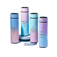 Double affichage numérique 500ml isolé sous vide en acier inoxydable Thermos Tumbler Smart Water Bottle LED Temperature Display Travel