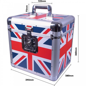 Caja de Almacenamiento de Discos de Vinilo de Alta Calidad, Estuche de Transporte de Aluminio para Colección de Discos LP con Asa - Product Image 4