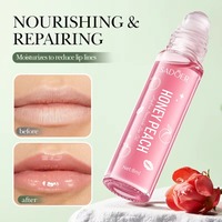 Produits de beauté pour les lèvres Huile à lèvres naturelle à la pêche, à l'avocat, à la fraise et à l'orange Hydratante, nourrissante, brillante pour les lèvres
